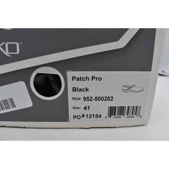 Dansko Women Size EU 41 US 10.5-11 Hook And Loop Patch Pro Black Clogs Shoes - Picture 12 of 12